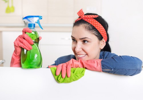 Technician cleaning a carpet with extraction equipment
